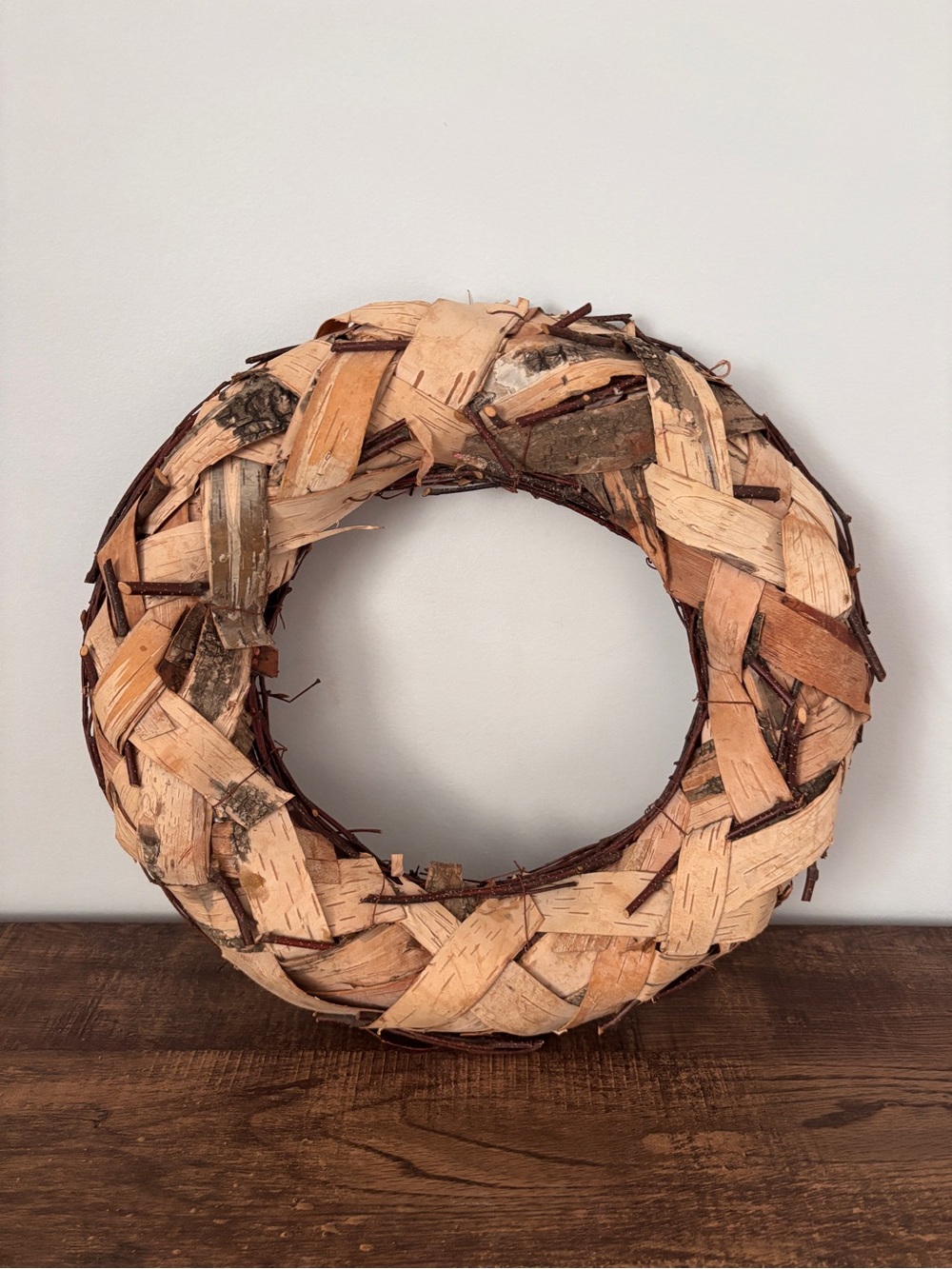 Rustic Birch Bark Holiday Wreath